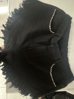 Shorts neri estivi con borchie, taglia XL- Rock!