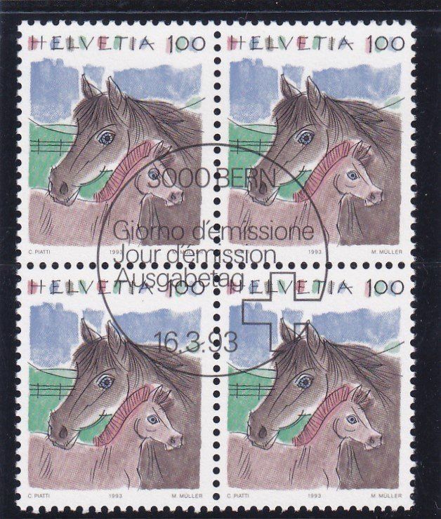 Alle Briefmarken: ET 4er Block Tiere 1990-1995 – Neu (gemäss Beschreibung) aus Schliern b. Köniz von joni20 4