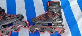 Inline Skates Set Grösse 34-37 mit Helm und Schutzausrüstung