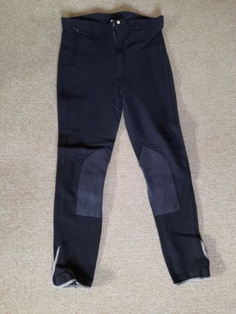 Reithose schwarz gerippt, Gr. 176