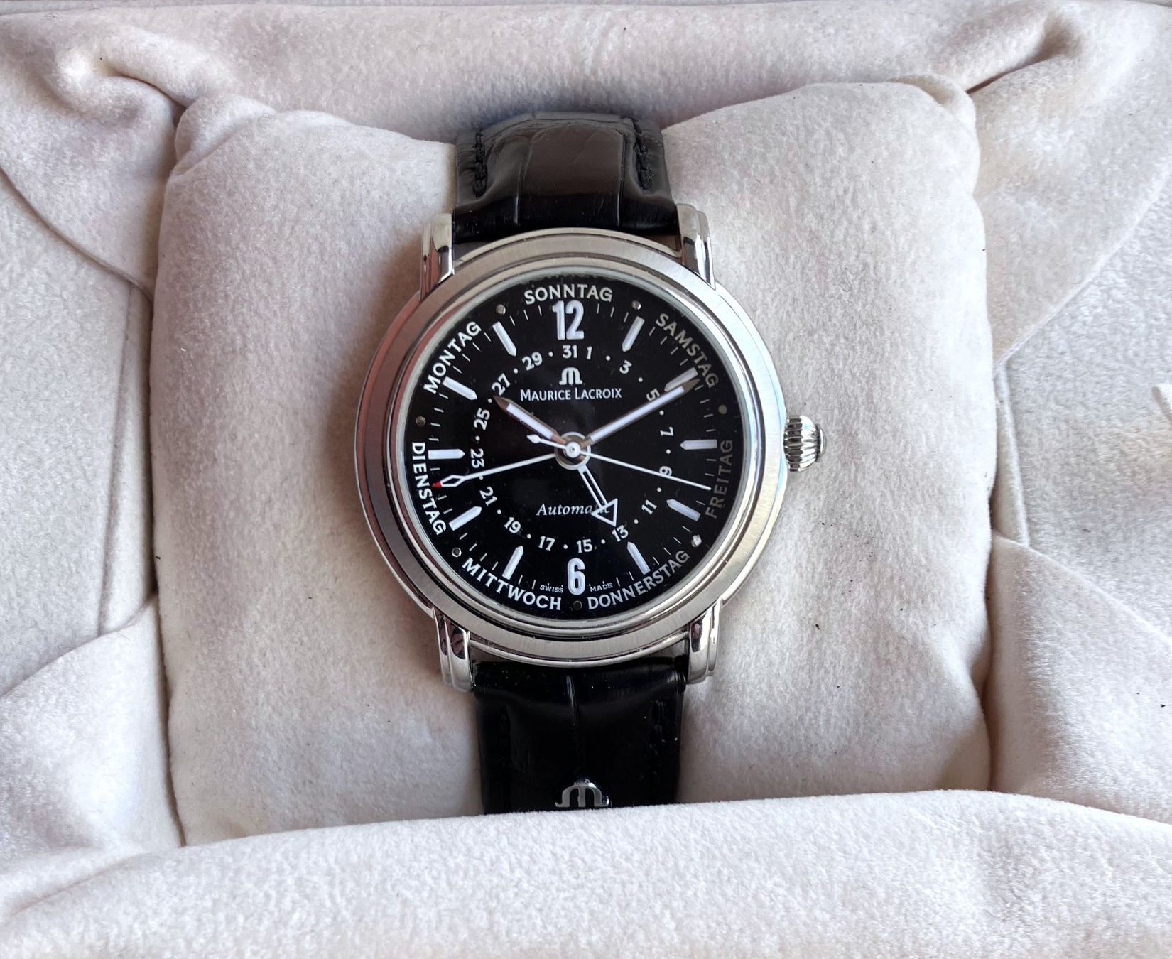 Maurice Lacroix Orologi: Maurice Lacroix Automatic Masterpiece Cinq Aiguilles FULLSET – Usato da Basel venduto da 4056BS 8