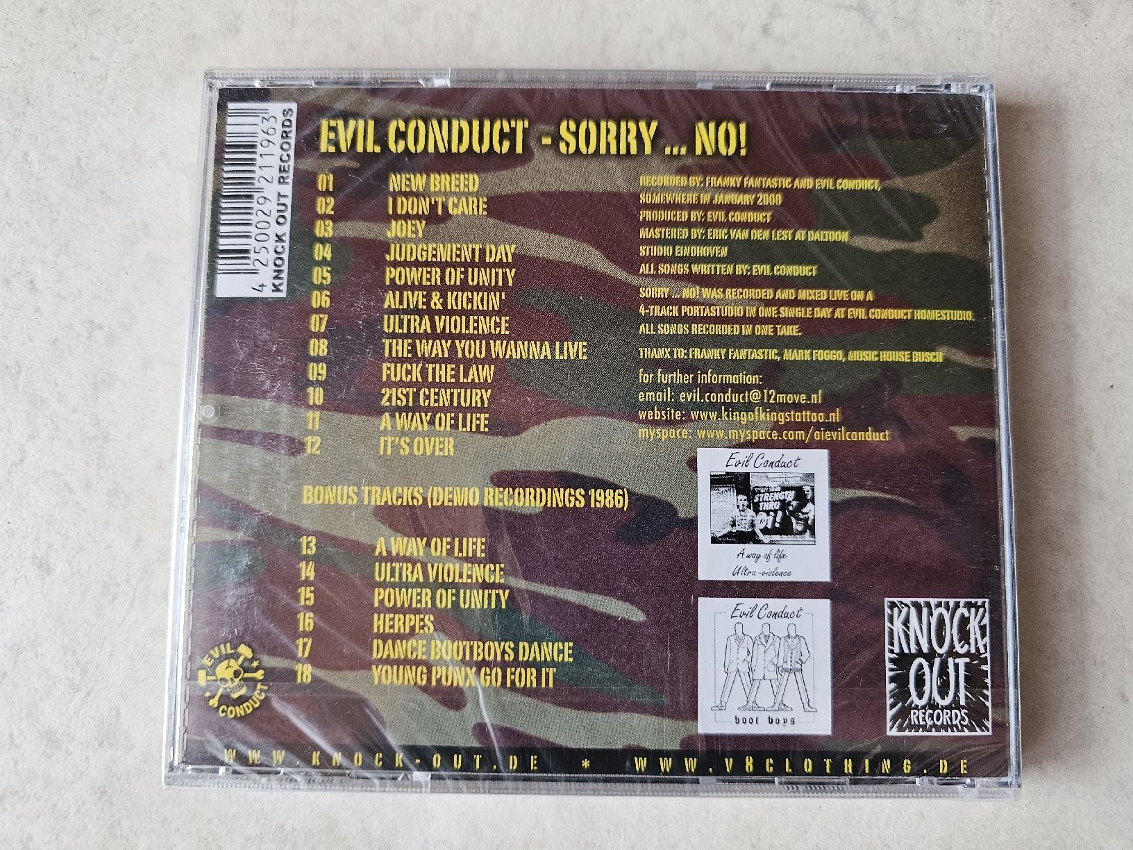CD: Evil Conduct  -  Sorry... No  /  Fabrikneu – Nuovo e nell'imballaggio originale da Schneisingen venduto da backstore24 1