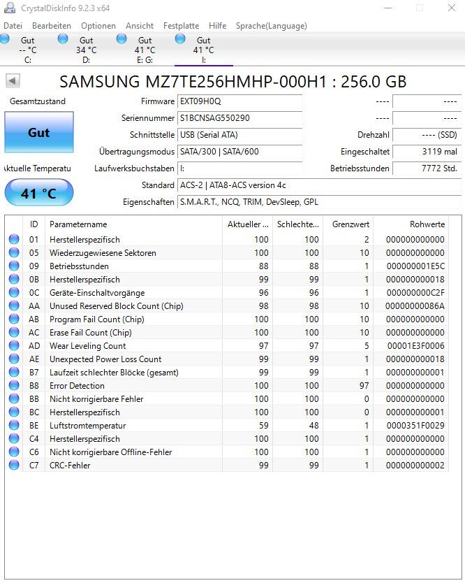 Samsung Disques durs: Samsung SSD PM851 256GB – D'occasion à Bern par sn8per 3