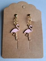 Süsse Flamingo Ohrclip Clip Gold/Rosa Frühling Sommer Neu