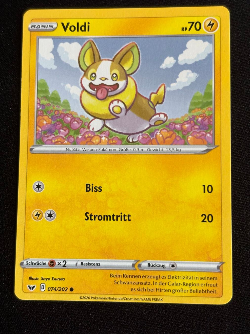 Pokémon Sammelbilder & Trading cards: Pokemon Voldi - Sword-Shield 74/202 - Deutsch – Gebraucht aus Bern von Big_GS