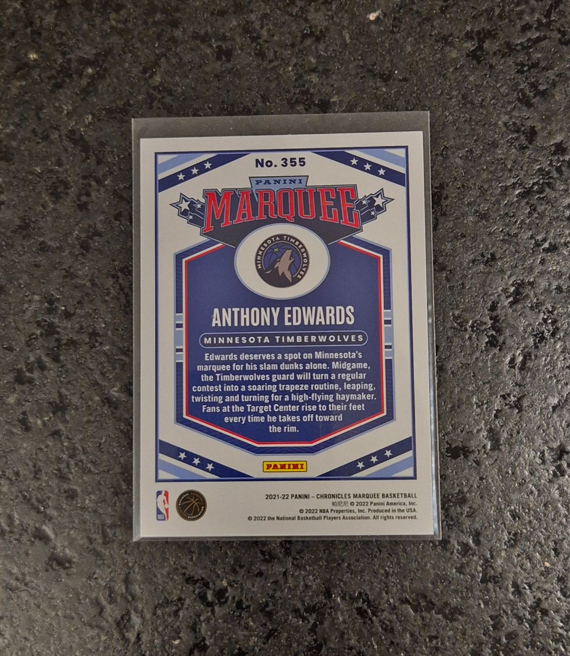 Topps Carte collezionabili: Anthony Edwards - Minnesota Timberwolves - Panini – Nuovo (secondo la descrizione) da Burg AG venduto da Danoe 1