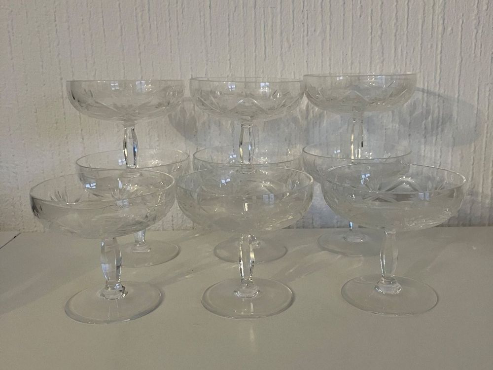 Verres à Martini Sans Pied Mfacoy - Lot De 9 En Cristal Soufflé à La Main, 237 Ml, Sans Plomb