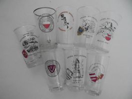 8 verres à vin blanc " Union PTT, La Poste " 1962-1985
