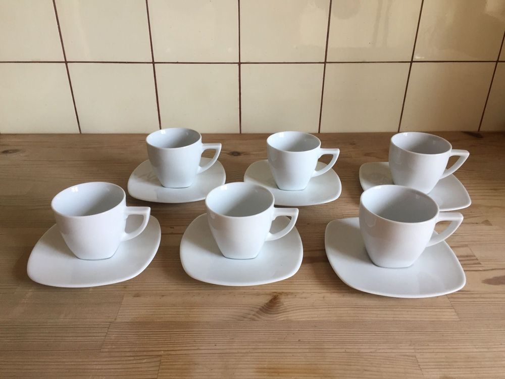 Schlichte Kaffeetassen Mit Untertellern | Kaufen Auf Ricardo