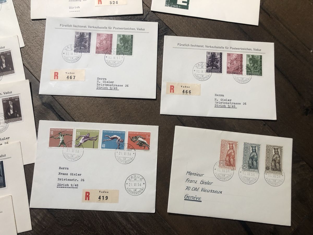 Alle Briefmarken: Bessere FDC ab 1954-1960 – Gebraucht aus Lufingen von Rac0 4