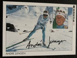 André Jungen signierte Sammelkarte Ski