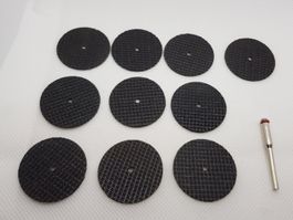 10 Trennscheiben + Dorn 32mm für Dremel
