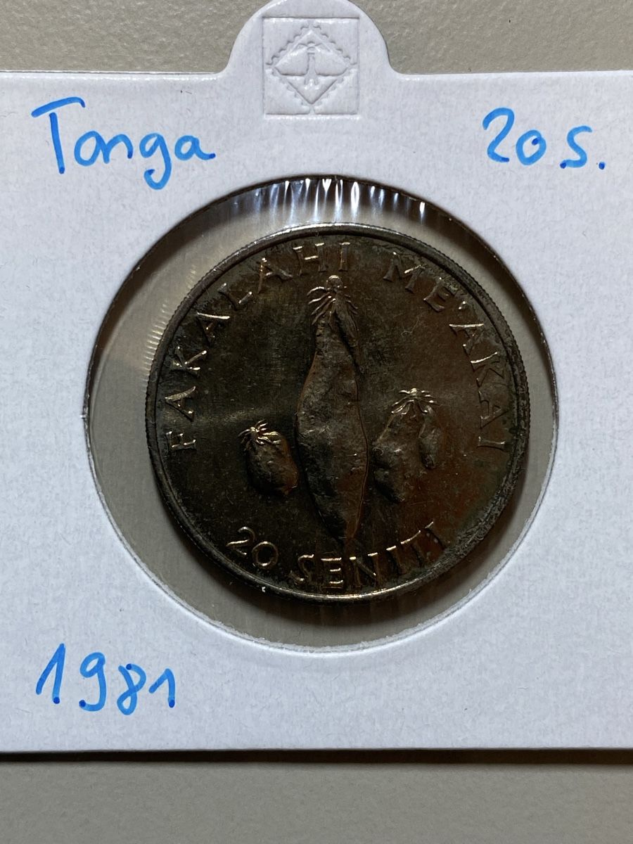 Tutti le monete: Tonga - 20 cents - 1981 – Usato da Payerne venduto da Mike1682