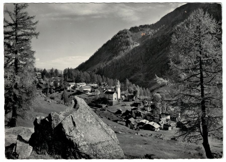 Cartoline postali: Bosco-Gurin, verso 1950 – Usato da Frauenfeld venduto da POML