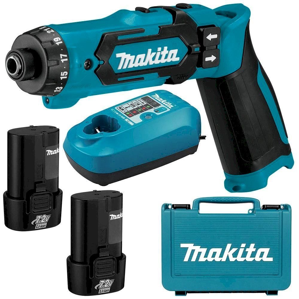 Makita Tutti gli attrezzi: Makita DF012DSE Akku-Knickschrauber – Nuovo e nell'imballaggio originale da Bottighofen venduto da zaap