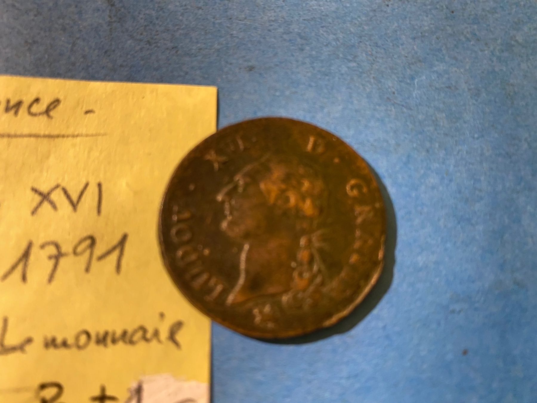 Tutti le monete: France : SOL 1791 - Louis XVI - Superbe – Usato da genève venduto da GEnumist 1