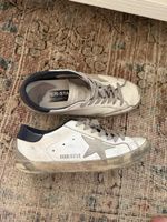 1 CHF!! Golden Goose Superstar Grösse 40 Weiss Blau Leder