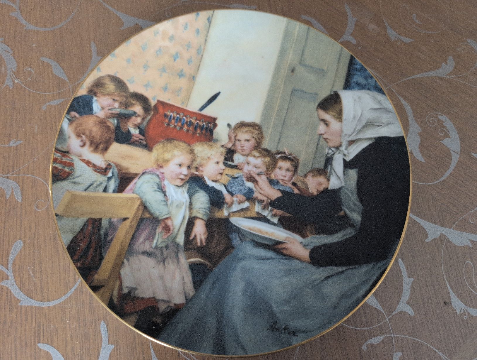 Tutte le decorazioni: Assiette décorative "Die Kinderkrippe" – Usato da CORMINBOEUF venduto da savaja
