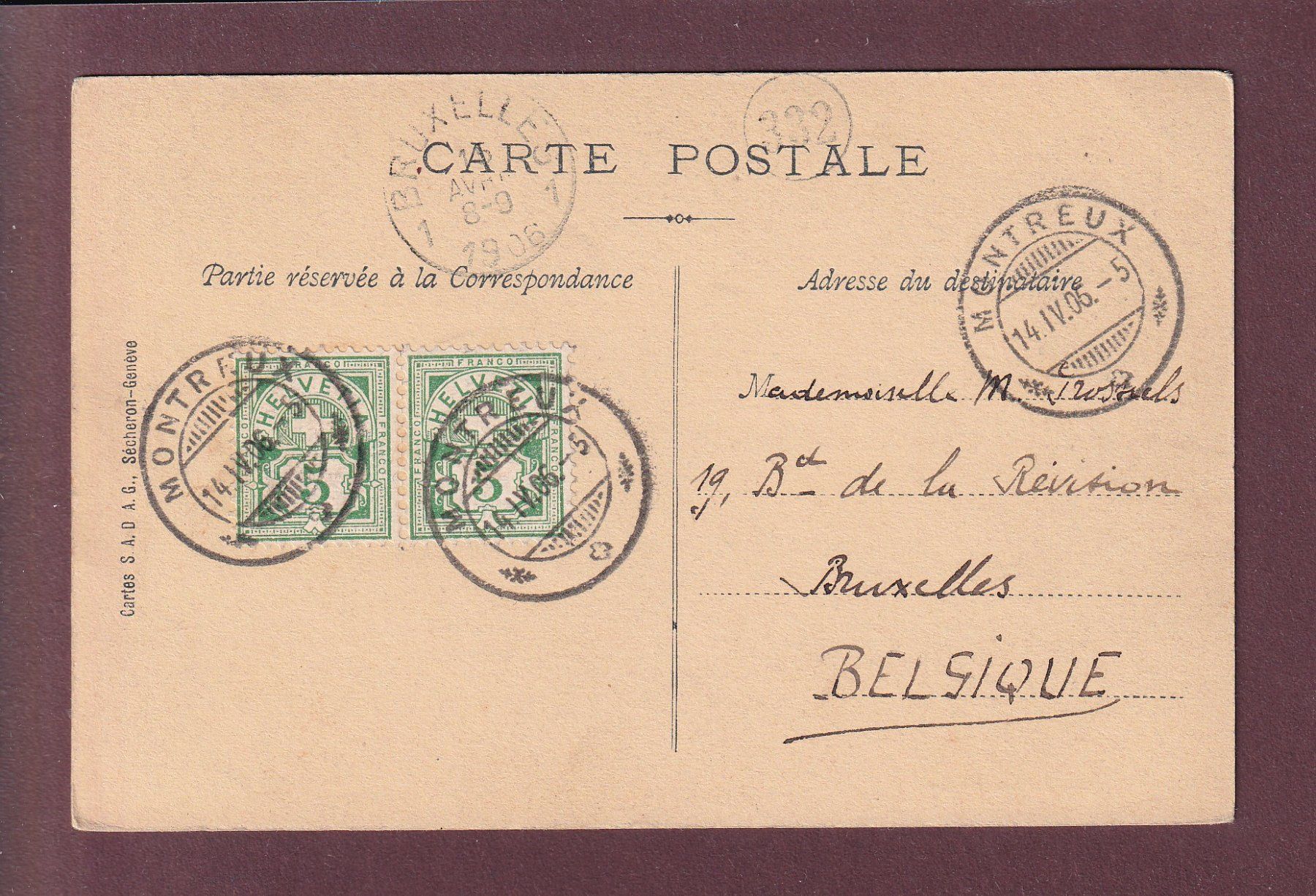 Ansichtskarten: LAC LEMAN - Cygnes - 1906 – Gebraucht aus Pully von nicecards 1
