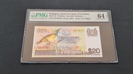 Singapur 20 Dollars 1979 Pmg 64 EPQ