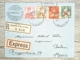 TR80 Enveloppe + Timbre Suisse 1919