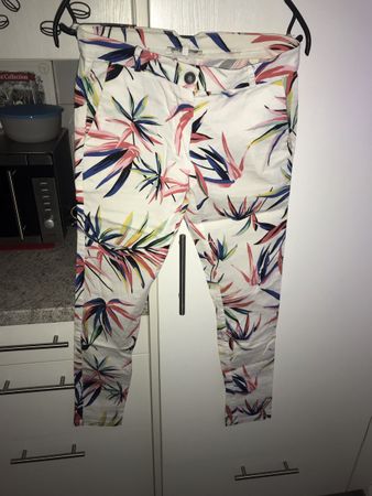 DAMEN FLORAL-PRINT HOSE GRÖSSE XS