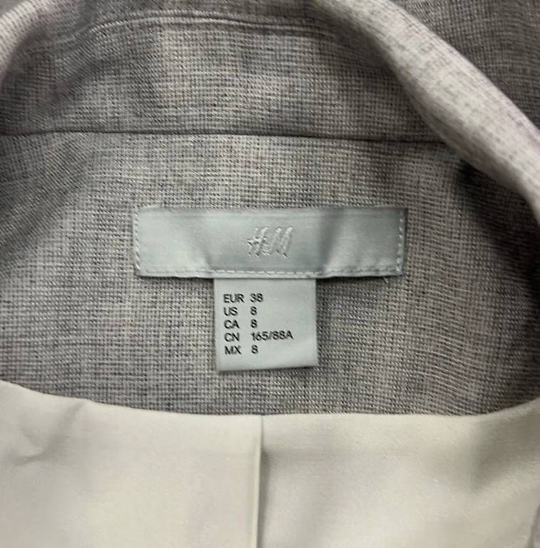 Jacken: H&M, Blazer, Grösse: 38, Grau, Elasthan/Leinen/Polyester – Gebraucht aus Rünenberg von Dgn_63 2