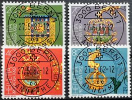 Pro Patria Satz 1982 Voll-ET-Stempel SBK 20.- selten