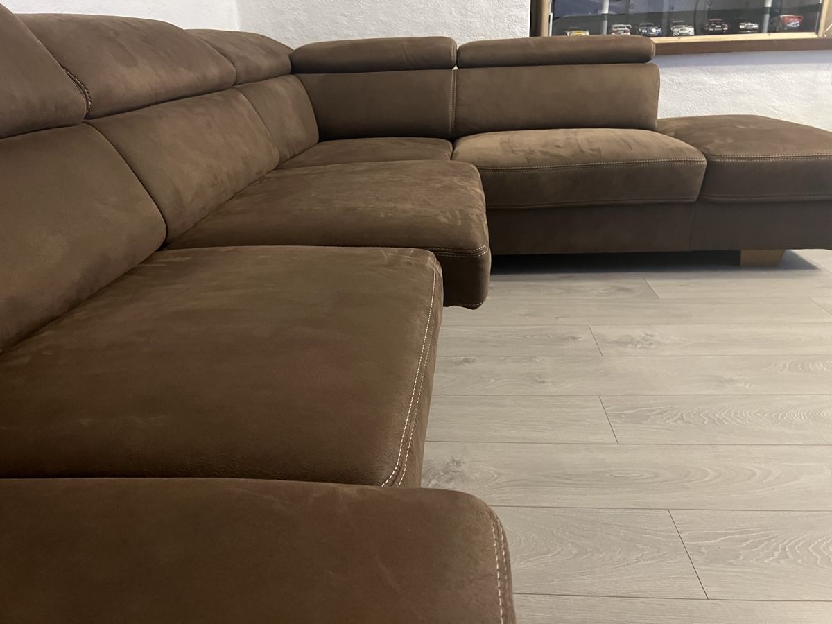 Divani: Alcantara Ecksofa mit Bettfunktion & Stauraum – Nuovo (secondo la descrizione) da Uznach venduto da Apuutze 4