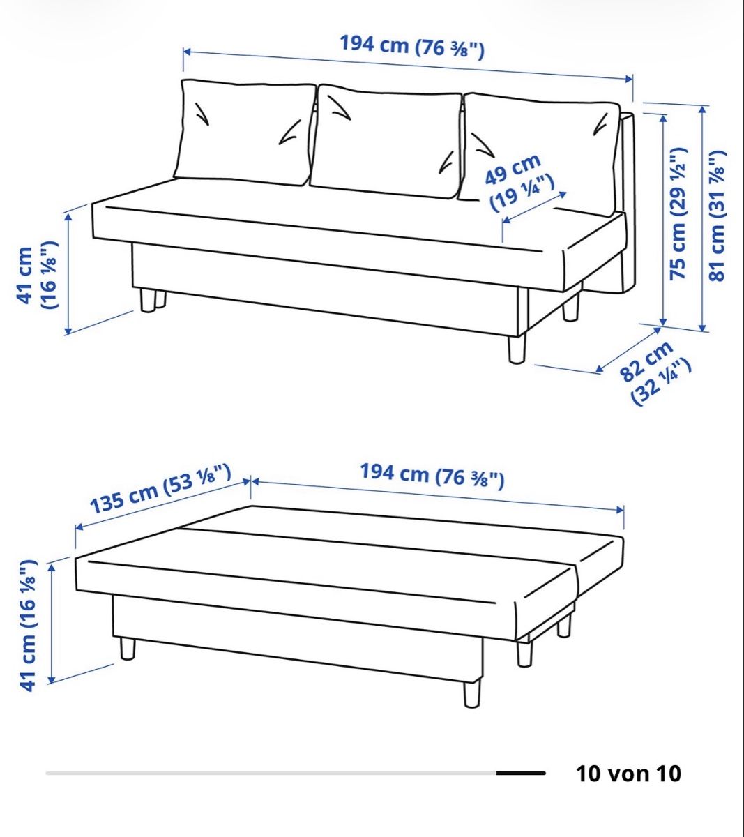Betten: Bettsofa Ikea – Gebraucht aus Kienberg von raffi20 1