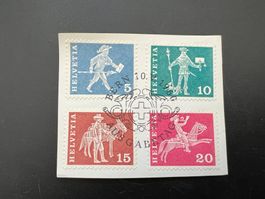 Dauermarken CH Mi. 355-358 1960 Erstag gest.  (5146)