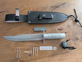 Survival Messer mit Zubehör - Top Zustand für Outdoor!