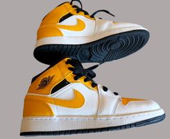 Nike Air Jordan 1 Mid UNIVERSITY GOLD Gr. 36.5 *wie neu