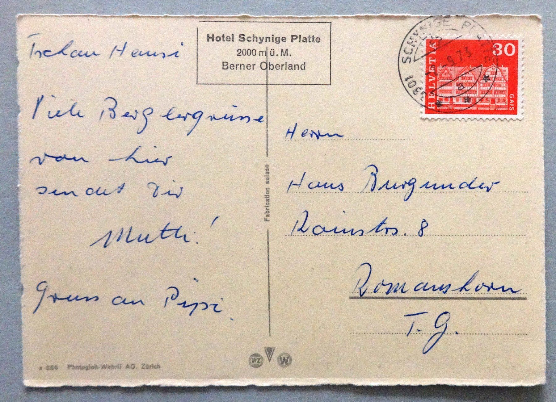 Cartoline postali: Eiger, Mönch und Jungfrau – Usato da Fétigny venduto da Billy2miny 1