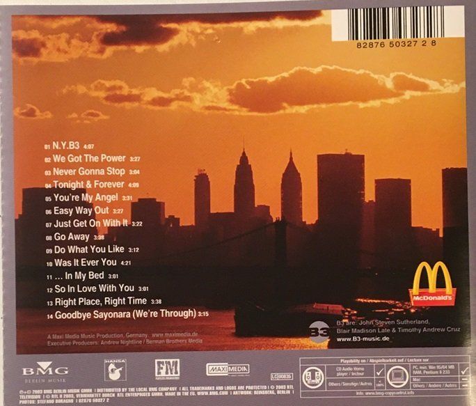 CD: B3 – N.Y.B3 – Usato da Grüningen venduto da azulverde 1