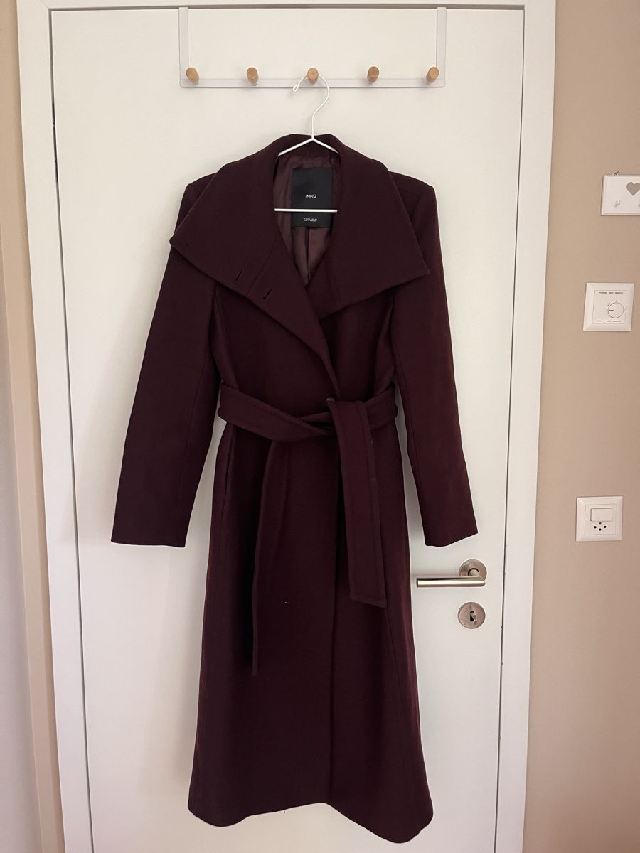 Mango Mäntel: Mantel Wolle Mango Bordeaux  – Gebraucht aus Neudorf von wen_9jfq