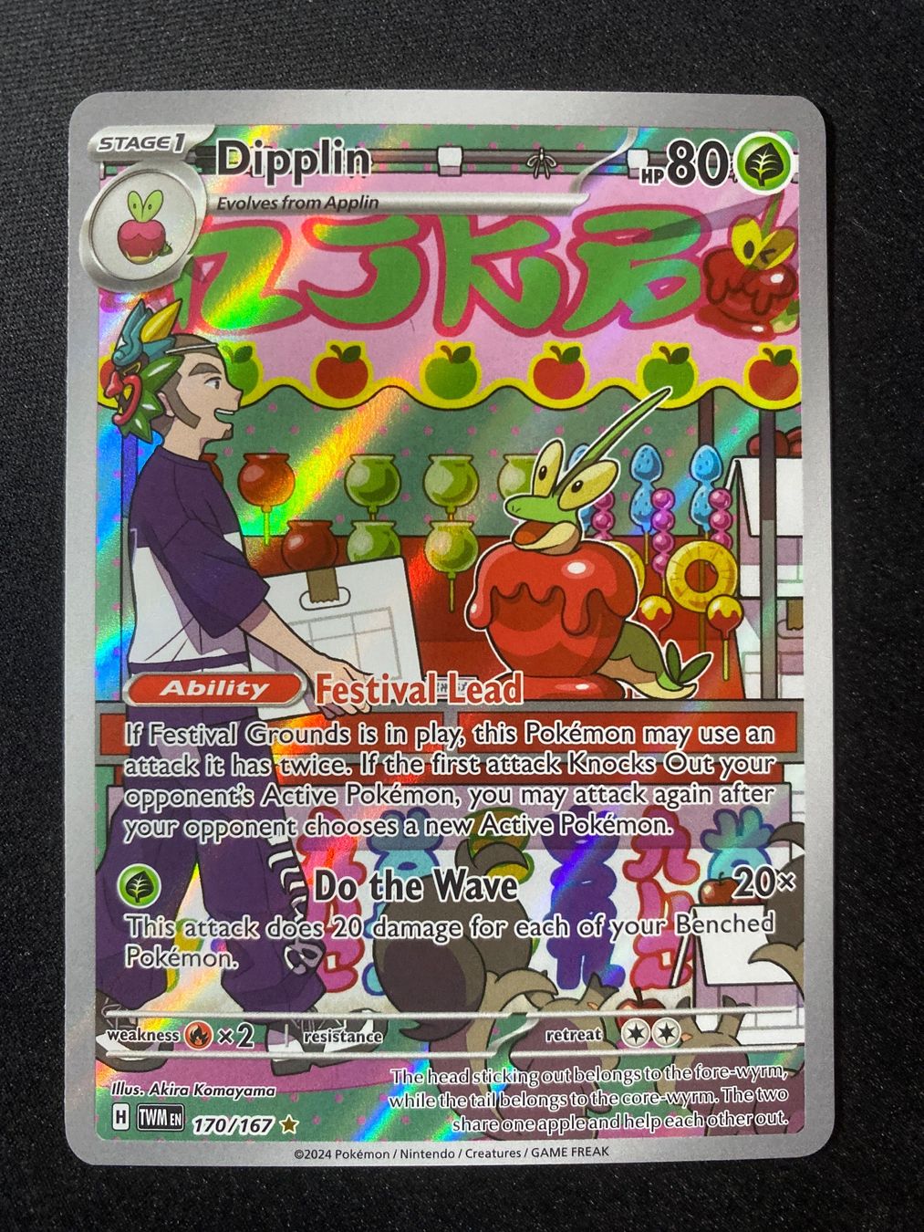 Pokémon Carte collezionabili: Dipplin 170 - Sirapfel - IR - Twilight Masquerade - EN – Nuovo (secondo la descrizione) da Hausen AG venduto da Shrade