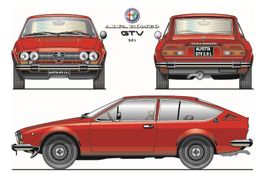Blechschild-ALFA ROMEO-ALFETTA GTV 2.0L