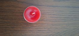 10 Stk. Teelicht rot / selbstgemacht /  neu