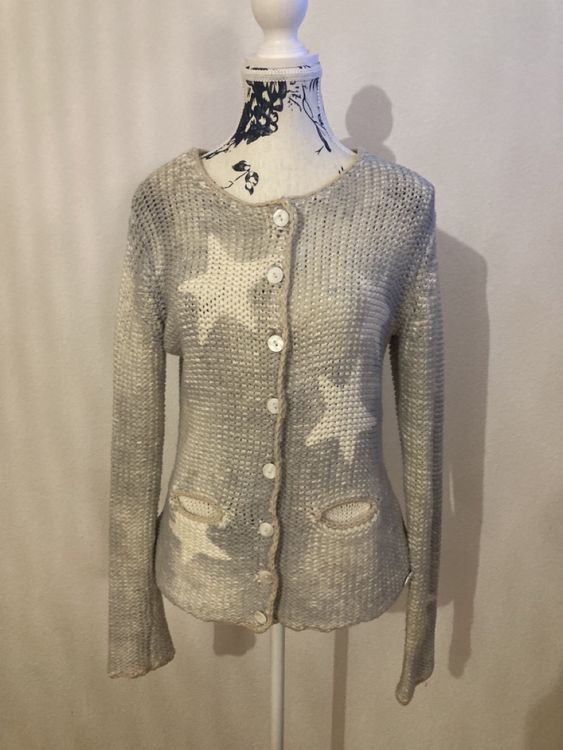 GRACE KARIN Damen Strickjacke Kurz - Rundhals, Langarm, Mit Knöpfen