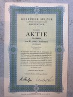 Gebrüder Sulzer Aktie Nr.34874  von 1947