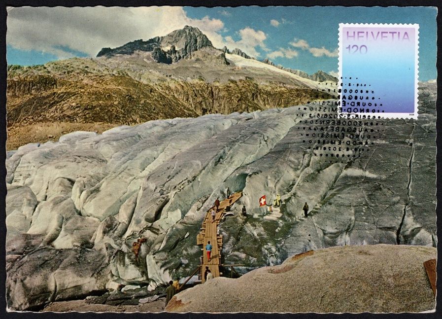 Tutti i francobolli: MK Farben der CH - Gletscherhöhlenblau, Rhonegletscher – Nuovo (secondo la descrizione) da Dottikon venduto da haeusibuh5