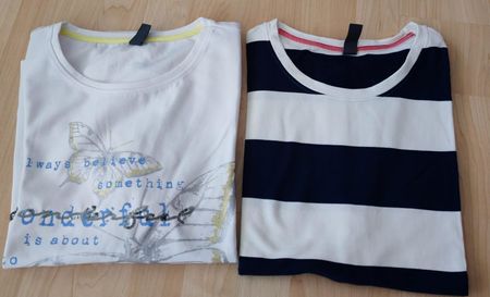 2 Damen T-shirts, Gr.44, Marke: MULTIBLU