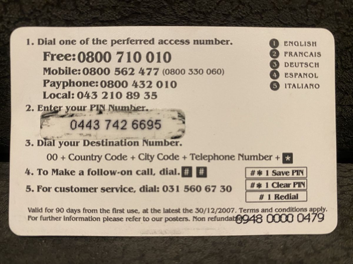Schede telefoniche: Prepaid card – Difettoso da Lausanne venduto da babacard10 1
