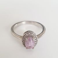 Silberring 925 mit lila Stein von JLO 18.1 mm