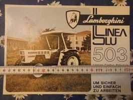 Original Oldtimer Traktor Prospekt Lamborghini 503 Deutsch