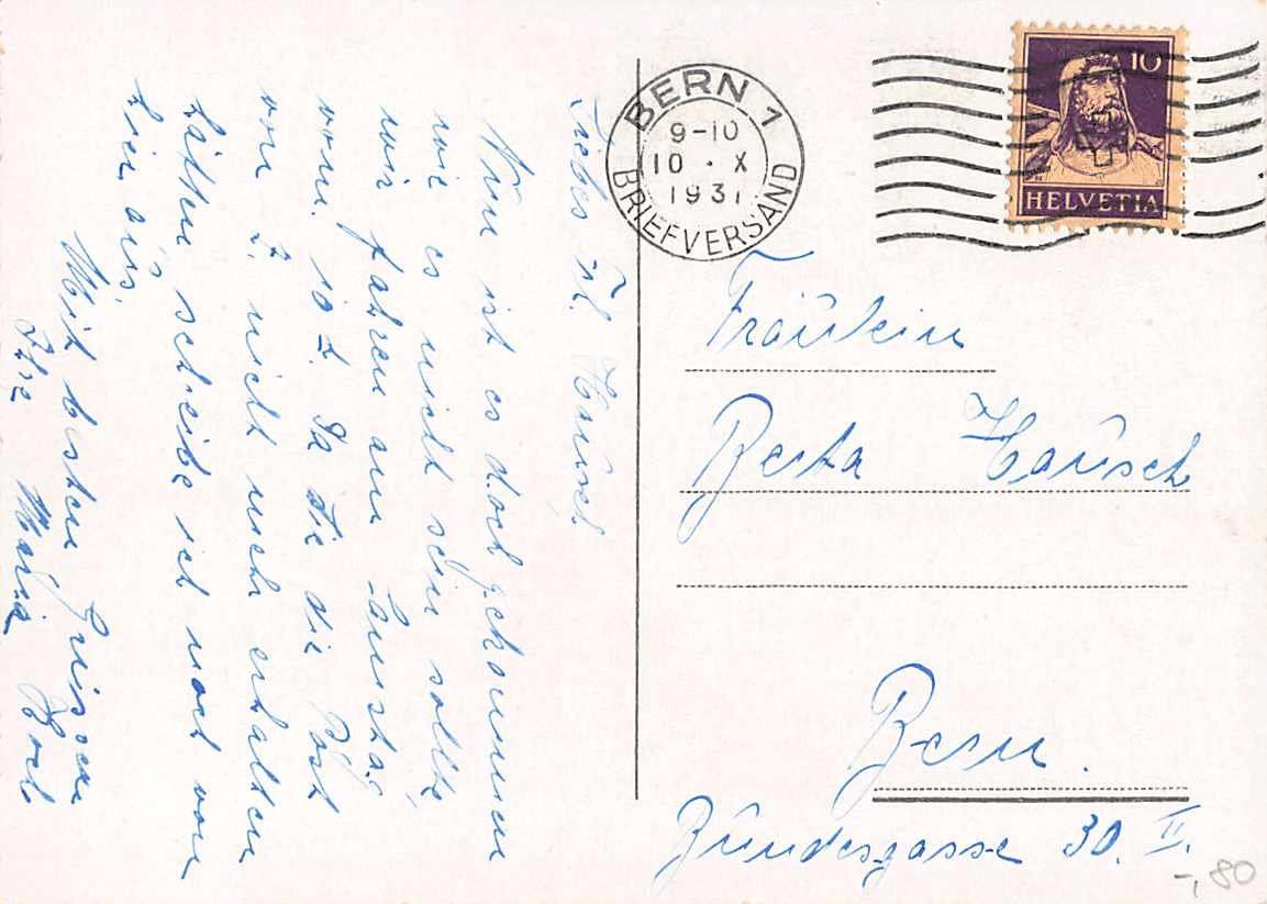 Cartoline postali: BERN mit vielen alten Autos 1931 – Usato da Lufingen venduto da philatelieshop 1