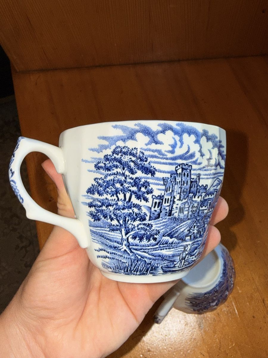 Tazze: 2 Tassen blau , England – Usato da Le Sentier venduto da CannelleVintage13 4