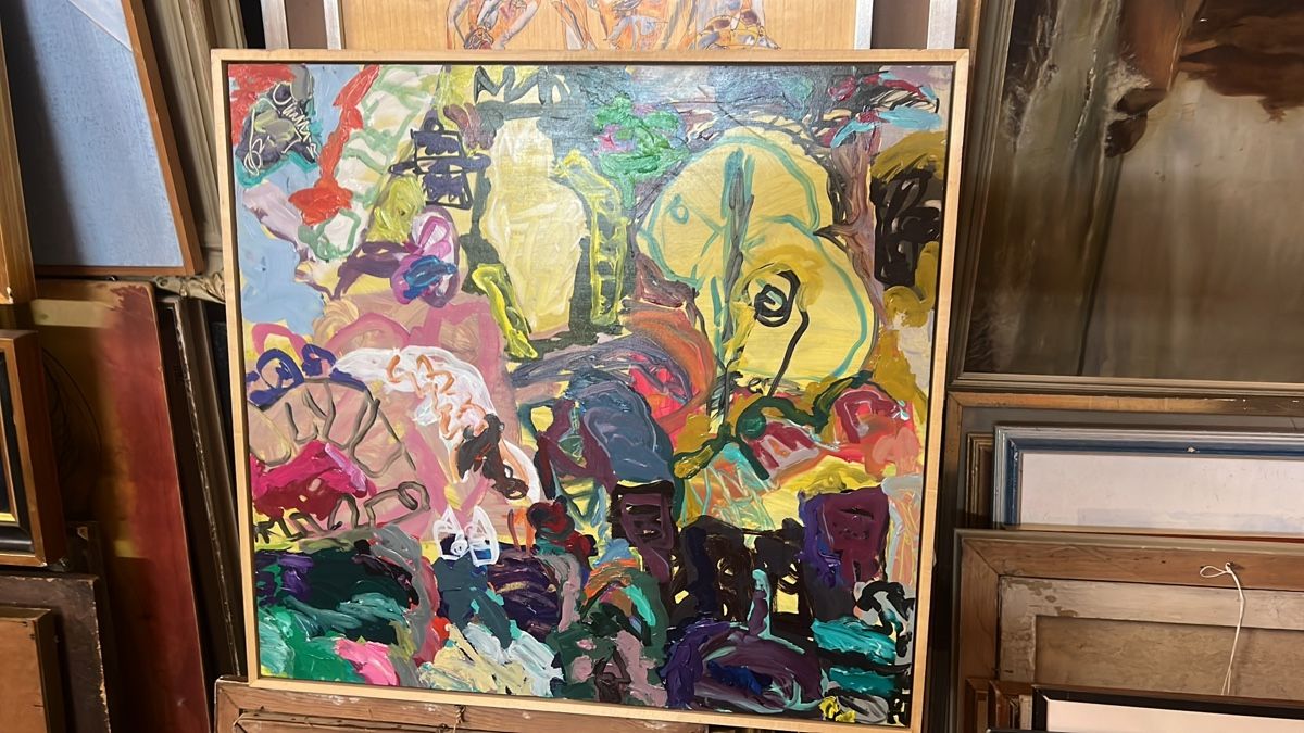 Gemälde: Tableau abstrait signé datée 1992 huile sur panneau – Gebraucht aus Genève von Qanil77