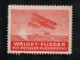 Metzeler Fliegerstoff  Wright-Flieger in Rot.